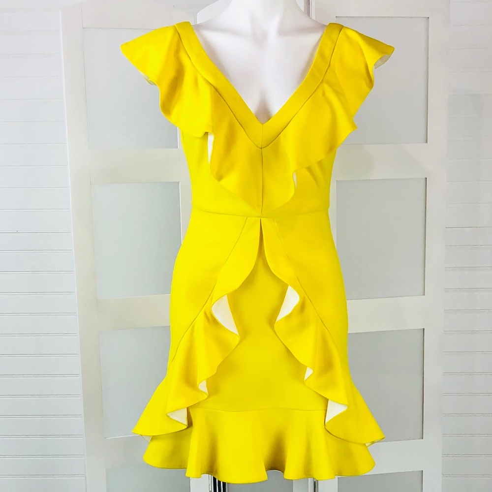 Flying Tomato Yellow Ruffle Dress